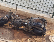 صور: فجر اليوم - احتراق دراجة نارية على مدخل بناية سكنية بيافا دون اصابات